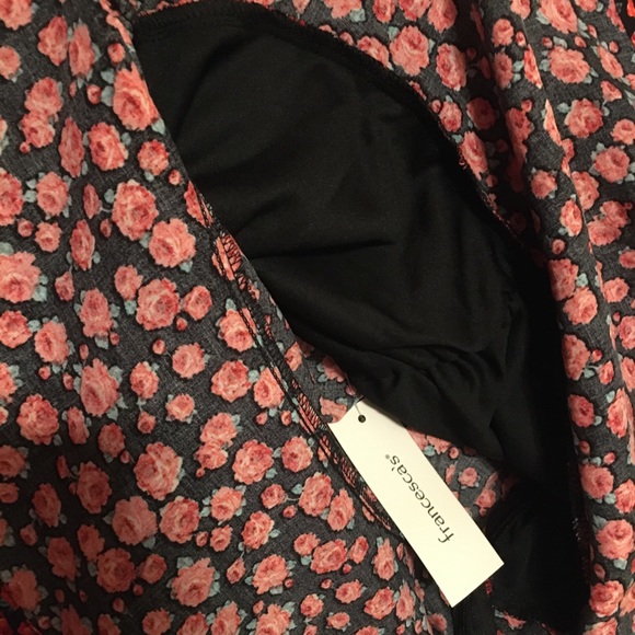 Francesca’s Mi Ami Women’s Floral Print Crop Blouse - Picture 2 of 9